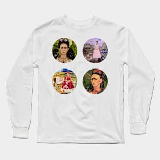 Frida Kahlo Artworks Set Long Sleeve T-Shirt